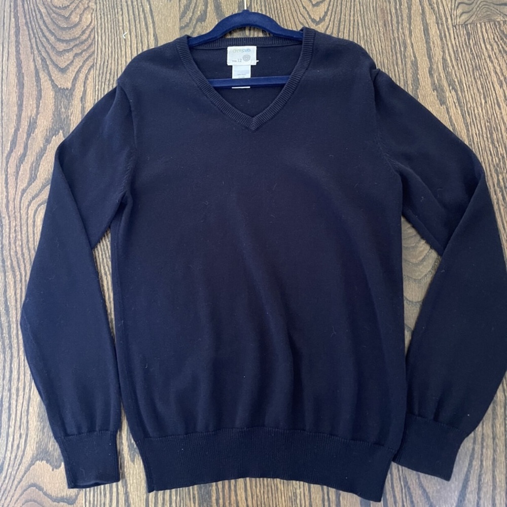 Crewcuts sweater size 12 boys navy  V-neck EUC 💙